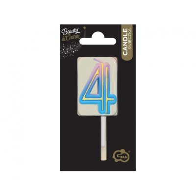 Svíčka dortová číslo 4 NEON barevná 4,4cm - 72722.jpg