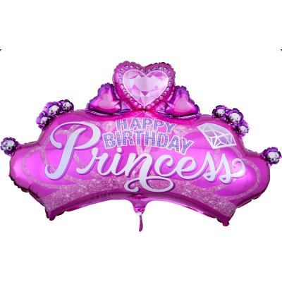 Korunka růžová HB 81x48cm - fóliový balónek