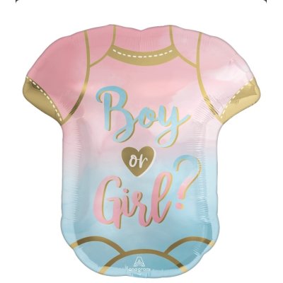 Bodýčko - Kluk nebo Holka? 60x55cm - fóliový balónek