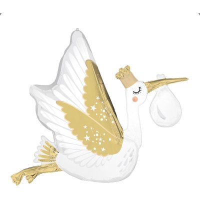 Čáp - speciální zásilka 88x71cm - fóliový balónek