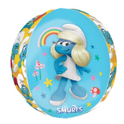 Koule - Šmoulové 38x40cm - fóliový balónek