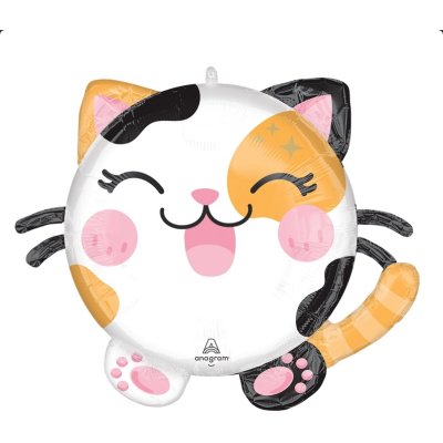 Kočka mourovatá 50x48cm - fóliový balónek