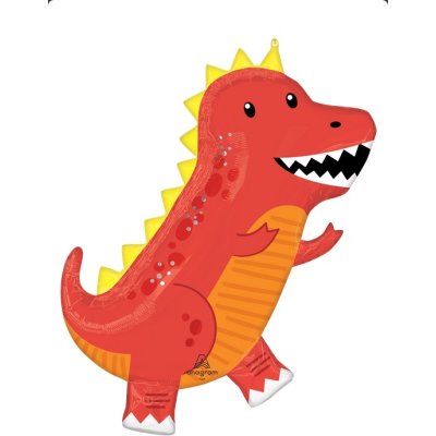 Dinosaurus červený 60x78cm - fóliový balónek