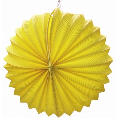 Lampion papírový kulatý 25cm - žlutý