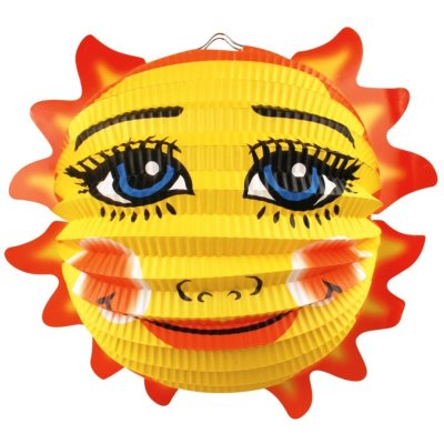 Lampion papírový Slunce 33x17cm