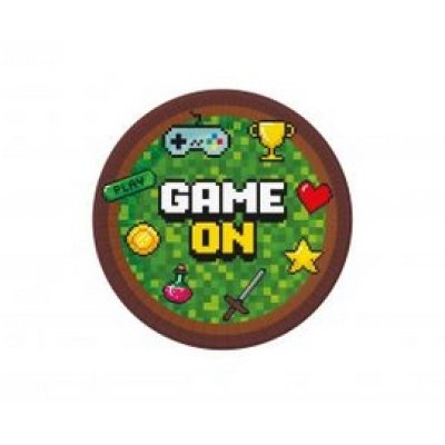 Talířky papírové EKO - ,,Game on" 18cm, 6ks