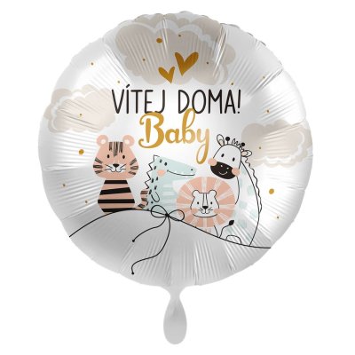 Kruh Vítej doma! Baby CZ 43cm - fóliový balónek