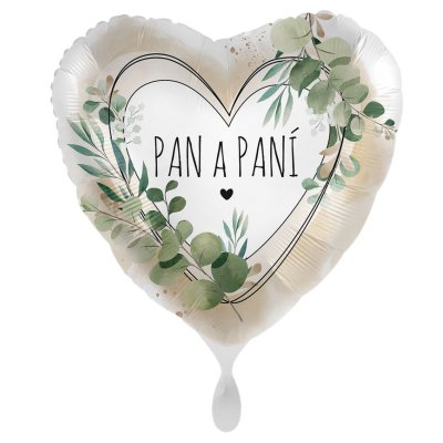 Srdce Pan a Paní CZ 43cm - fóliový balónek