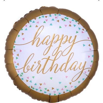 Kruh - pastelové konfety HB 45cm - fóliový balónek