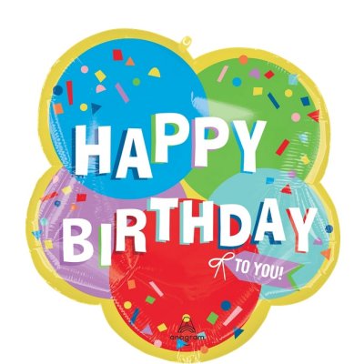 Balónky Happy Birthday to You 60x63cm - fóliový balónek