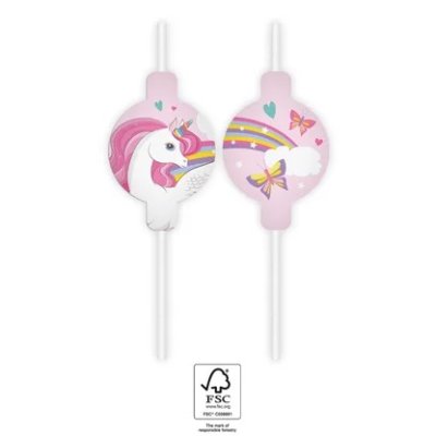 Brčka papírová EKO - Jednorožec 4ks