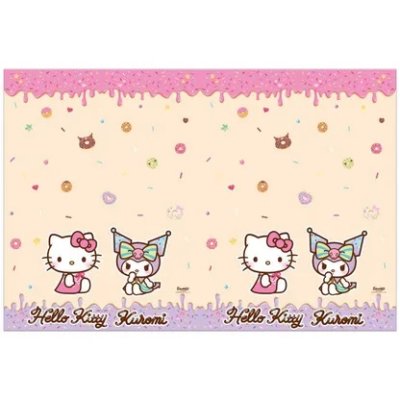 Ubrus plastový - Hello Kitty a Kuromi 120x180cm