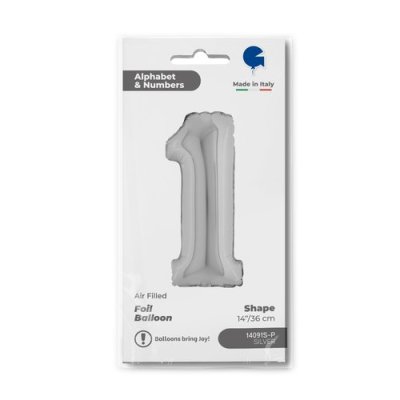 ČÍSLICE STŘÍBRNÁ MINI 1 (35cm,14") fóliový balónek nafukovací - Screenshot 2026-01-08 at 09-04-37 Balloon Number 1 SIlver 14inc silver.png