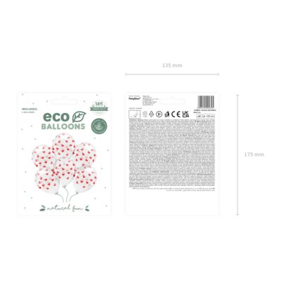Balónek ECO čirý s červenými srdíčky 33cm, 6ks - Screenshot 2026-01-12 at 13-48-24 Eco Balloons 33 cm Hearts Crystal Clear (1 pkt _ 6 pc.) - Designer decorations and ideas for every party! - PartyDeco.png