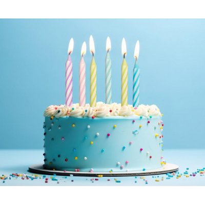 Svíčky dortové makronky, spirálový motiv, 6cm/24ks - 95384.jpg