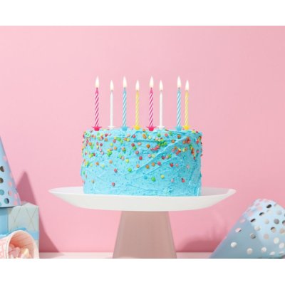 Svíčky dortové spirálový motiv, 24ks/6cm, 4 barvy - 84351.jpg