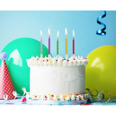 Svíčky dortové metalické, mix barev, spirálový motiv, 8cm/10ks - 73866.jpg