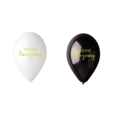 Balónek pastel 30 cm KRÁSNÉ NAROZENINY potisk (50ks/bal)