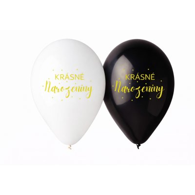 OB balónky GS110 KRÁSNÉ NAROZENINY (5ks)