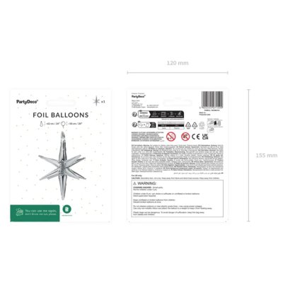 Hvězda 3D stříbrná 50cm - fóliový balónek - Screenshot 2026-02-16 at 09-32-57 3D foil balloon Star 50cm silver - Designer decorations and ideas for every party! - PartyDeco.png