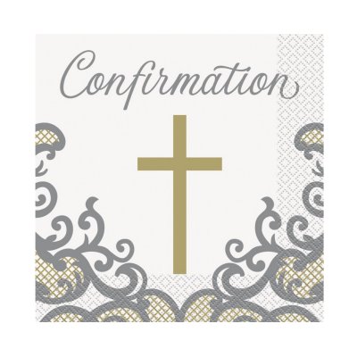 Ubrousky papírové EKO - Zlatý kříž 33x33cm, 16ks