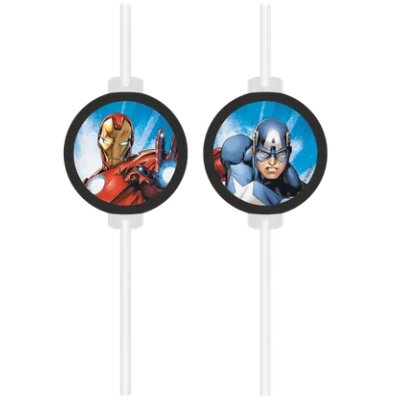 Brčka papírová EKO - Avengers (evergreen) 4ks