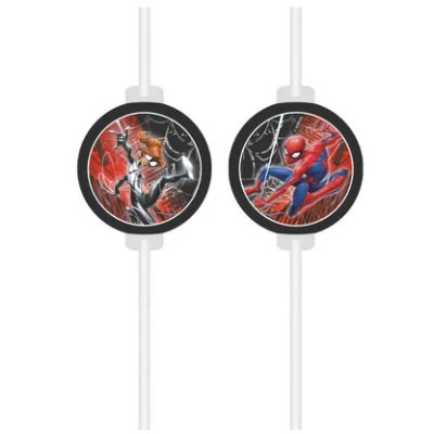 Brčka papírová EKO - Spiderman (World of web) 4ks