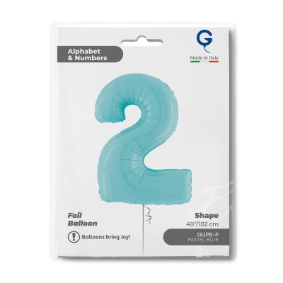 ČÍSLICE PASTEL MODRÁ 2 (102cm,40") fóliový balónek nafukovací - 062pb-p-b.jpg