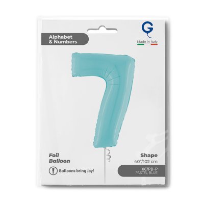 ČÍSLICE PASTEL MODRÁ 7 (102cm,40") fóliový balónek nafukovací - 067pb-p-b.jpg