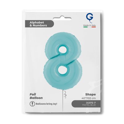 ČÍSLICE PASTEL MODRÁ 8 (102cm,40") fóliový balónek nafukovací - 068pb-p-b.jpg