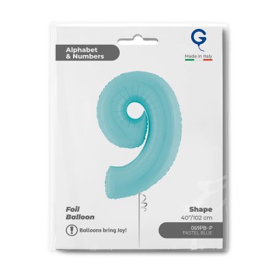 ČÍSLICE PASTEL MODRÁ 9 (102cm,40") fóliový balónek nafukovací - 069pb-p-b.jpg