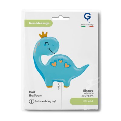 Dinosaur modrý 28"/71cm fóliový balónek nafukovací - g72168-p-b.jpg