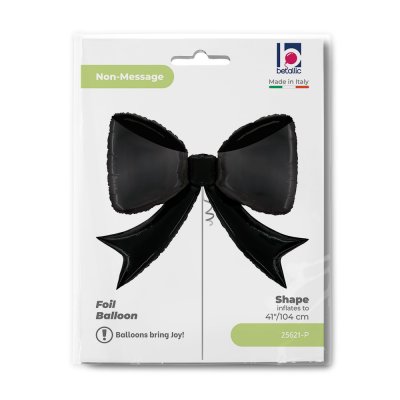 Mašle černá 41"/104cm fóliový balónek nafukovací - 25621-p-b.jpg