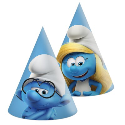 Čepičky papírové EKO - Šmoulové, 6ks