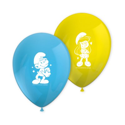 Šmoulové - 8ks latexové balónky 10"/26cm