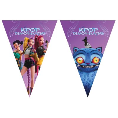 Girlanda vlaječková EKO "K-Pop: Lovkyně démonů" (9 vlajek)