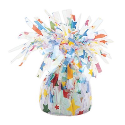 Závaží fóliové bílé s barevnými hvězdami