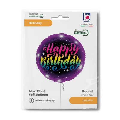 Kruh HB Neon Party 18"/46cm fóliový balónek - 26368p-p-b.jpg