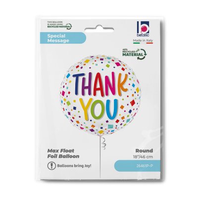 Kruh "Thank you" s konfetami 18"/46cm fóliový balónek - 26461p-p-b.jpg
