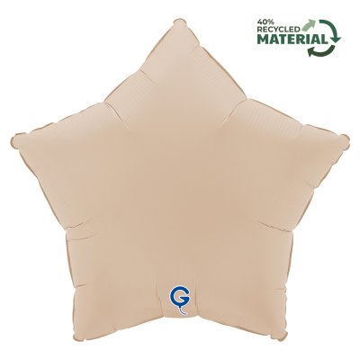 Hvězda matná Cappuccino 18"/46cm fóliový balónek