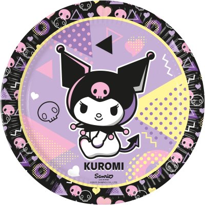 Talíře papírové EKO "Kuromi" 23cm, 8ks