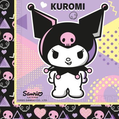 Ubrousky papírové EKO "Kuromi" 33x33cm, 20ks