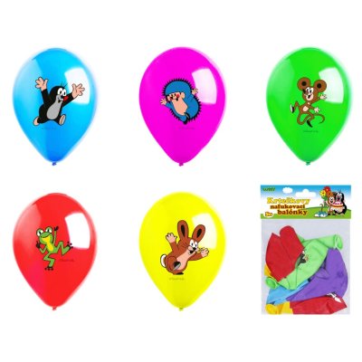 Balónek 30cm potisk "Krtek a kamarádi", 5ks