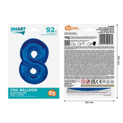 Číslice "8" modrá 92cm fóliový balónek - 89436.jpg