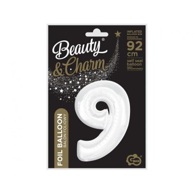 Číslice "9" bílá 92cm fóliový balónek - 84258.jpg