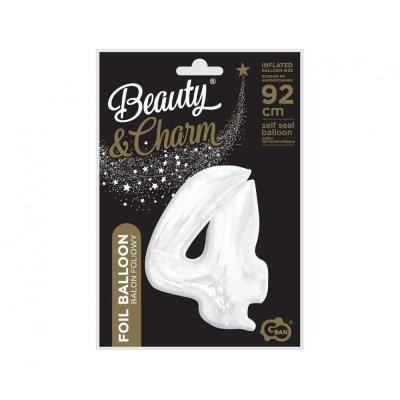 Číslice "4" bílá 92cm fóliový balónek - 84242.jpg