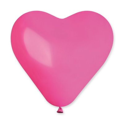 Balónek ve tvaru srdce 25cm #007 fuchsiový (50ks/bal) - fuchsia 07.jpg
