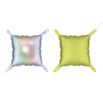 Čtverce dekorační žluto-holografické 35x35cm fóliový balónek - Screenshot 2026-06-05 at 11-34-15 Foil balloon curtain double-sided Square holographic-neon yellow 35 x 35 cm (1 pkt _ 4 pc.) - Designer decorations and ideas for every party! - PartyDeco.png