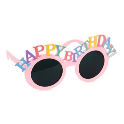 Brýle s nápisem "Happy Birthday" růžové