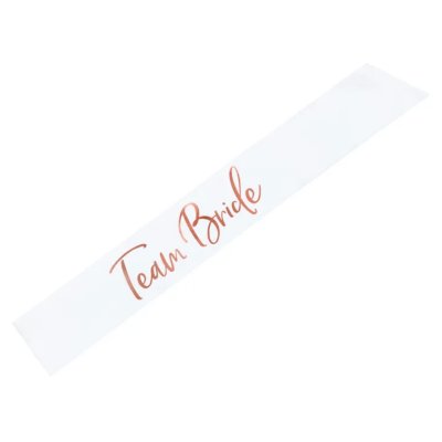 Šerpa satinová "Team Bride" bílá, 75cm